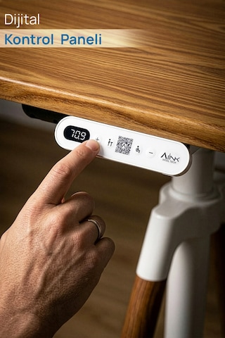 O-flex Oak Yükseklik Ayarlı Çalışma Masası Meşe