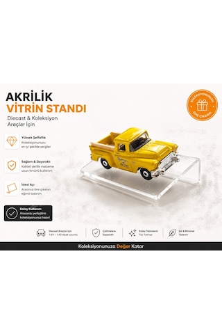 1/64 Diecast Araç Sergileme Standı Şeffaf Pleksi Rampası Hotwhe Elsuymlu Matchbox Uyumlu