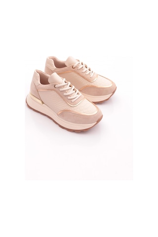 Dgn 81185 Kadin Sneaker Ayakkabi Bej