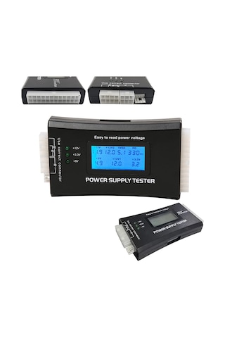 Power Suply Test Cihazı Dijital Lcd Ekran Pc 20/24 Pin