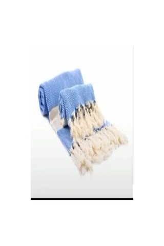Elmas Desenli , 100 X 180 Mikrofiber Teknoloji İle Çabuk Kurur Peştemal Mavi Beyaz Çok Renkli