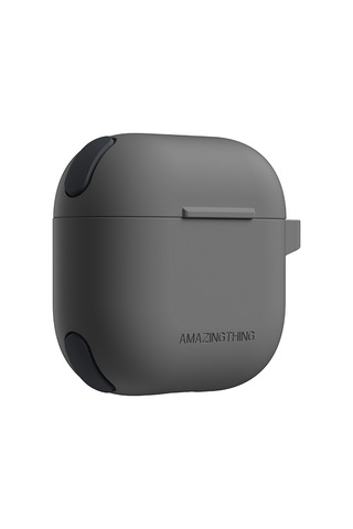 Airpods 4 Kılıf Amazingthing Airbag Köşe Tasarımlı Omni Serisi Silikon Kılıf Siyah