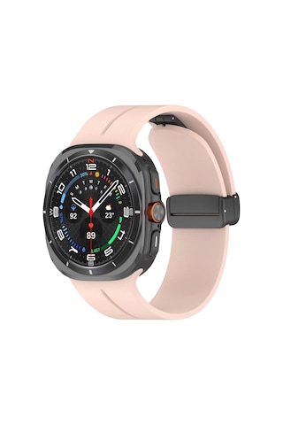 Galaxy Watch 8 Mkst 44mm Krd-84 22mm Silikon Kordon - Pembe