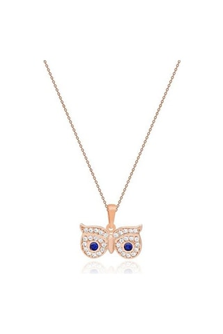 Tektaş - Pembe Altın 14 Ayar Baykuş Kolye