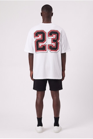 Blow Up Chicago Bulls Yazılı Beyaz Oversize Erkek T-shirt 11209 SİYAH