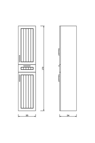 Denko Lotus 60 Cm Mdf Lake Banyo Dolabı Takımı + Boy Dolabı Beyaz