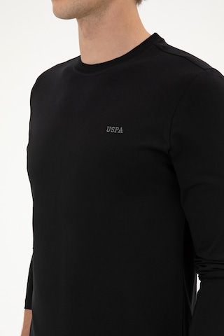 U.S. Polo Assn. Erkek Slim Fit Bisiklet Yaka Siyah Süprem Basic Sweatshirt 50313744-VR046