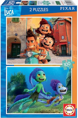 Educa 2x100 Parça Disney Luca İkili Puzzle - 19181 - Kız Ve Erkek Çocuk 1 Adet