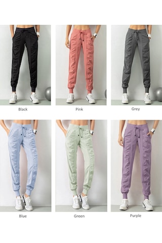 Jeemson Kadın Spor Pantolonu - Nefes Alabilir, Esnek Bel, Yan Cepli, Rahat Koşu Ve Egzersiz İçin Gri