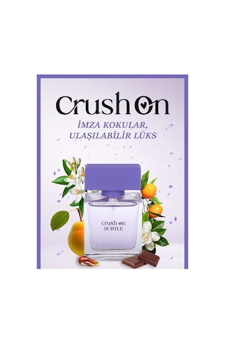 Crush On Subtle Eau De Toilette Meyveli-armut- Liçi - Elma - Mandalina 50 Ml Çiçek - Meyve
