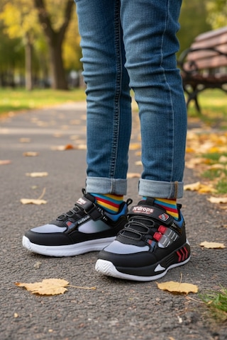 Muggo Zuzu Cırtlı Ve Bağcıklı Günlük Çocuk Sneaker Spor Ayakkabı Siyah