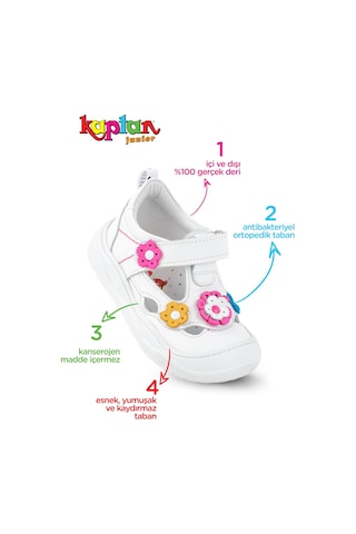 Kaptan Junior İlkadım Hakiki Deri Kız Bebek Ortopedik Ayakkabı İmsk 515 001