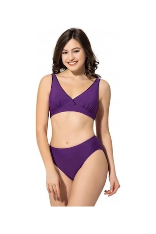 Argisa Düz Kruvaze Bikini Mor