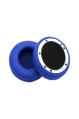 Youtek Beats Studio 2/3 İçin Yerine Konulabilir Kulaklık Küllüğü - Protein Deri + Hafıza Köpüğü - Mavi Mavi