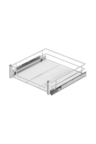 Starax Kapağa Bağlı Teleskopik Raylı Frenli Çekmece Krom Modül 40cm S-2058-c