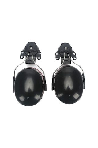 İşçi Koruması İçin Kask Tarzı Kulaklıklara Sahip Endüstriyel Gürültü Önleyici - Siyah