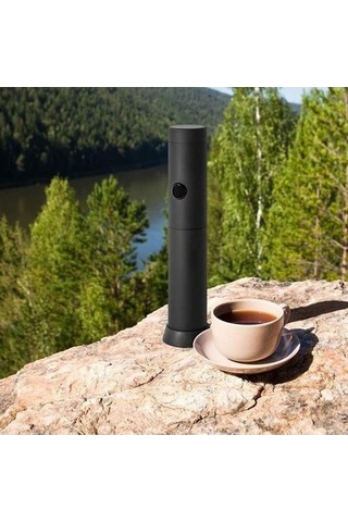 Fastbuy Mini Elektrikli Süt Köpürtücü Çırpıcı - Çift Başlıklı, Güçlü Motorlu, Paslanmaz Çelik, Şık, Kahve Yapımı Pratik El M Siyah