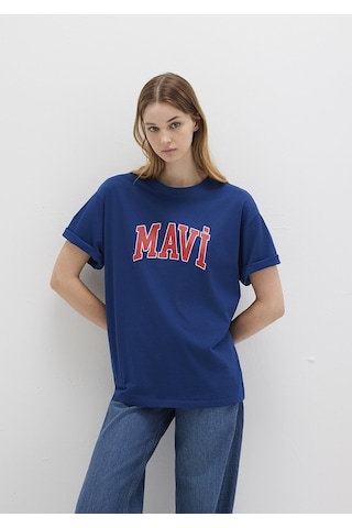 Mavi - Mavi Logo Baskılı Lacivert Tişört 1600843-82625 Lacivert