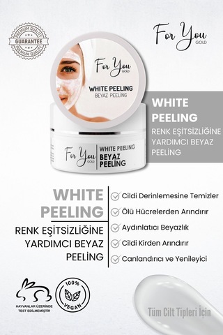 White Peeling Yüz Ve Vücut Peeling Pirinç Peeling Cilt Yenileyici Bakım 100 Ml