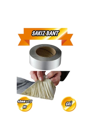 Çatı İzolasyon 48 Mm X 1,5 Mt Su Sızdırmazlık Geçirmez Yalıtım Çamur Boru Sakız Tamir Bant Bandı