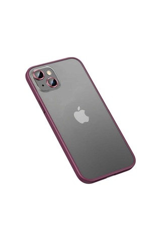 Apple Uyumlu iPhone 13 Kılıf Zore Retro Kapak Koyu Mor