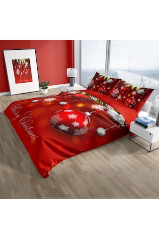 Cattleya Ny Balls 3D Pamuk Saten Çift Kişilik Nevresim Takımı Çok Renkli