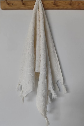 Otantik Saçaklı El Havlusu - Krem Krem