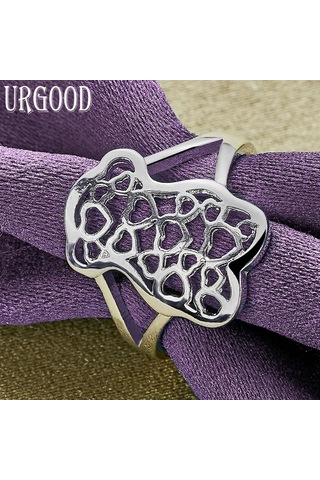 925 Ayar Gümüş Moda Desen Yüzük Güzel Hediye Düğün Takı 9