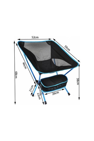 Açık Kamp Salonu Plaj Portatif Katlanır Sandalye Gök Mavisi , Boyut:katlanır Sandalye Mavi