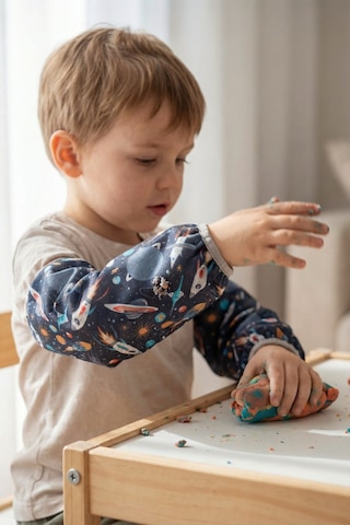 Sıvı Geçirmez Lastikli Bebek Mama Beslenme Kolluğu Seti Çocuk Aktivite Etkinlik Kol Kılıfı Galaxy