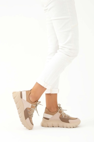 Tamer Tanca Kadın Vegan Vizon Sneakers & Spor Ayakkabı Bej - Vizon