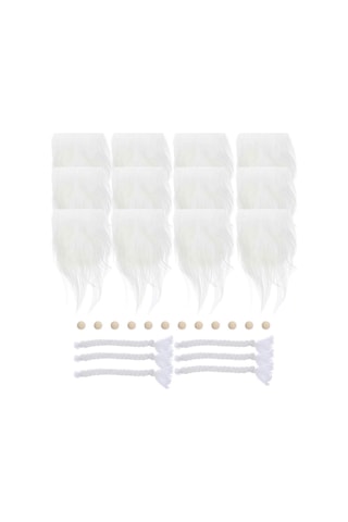 1 Set Dekoratif Cüce Sakal Örgüsü Kendin Yap Yapay Cüce Yapımı Malzemesi Kendin Yap Malzemeleribeyaz