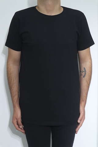 Santa Dmctekstil Erkek Düz Spor Kesim Dar Kalıp Bisiklet Yaka Battal T-shirt Siyah