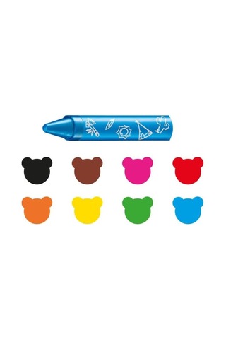 Carioca Jumbo Bebek Elleri Kirletmeyen Pastel Boya Kalemi 8'li 2 Yaş+ Genel