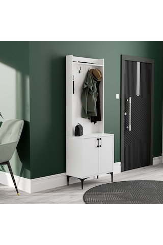 5000 Royal 2 Kapaklı 4 Askılı Portmanto Beyaz