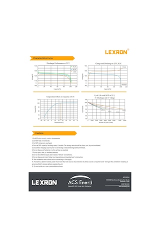 Lexron 12.8v 100ah Lityum Batarya