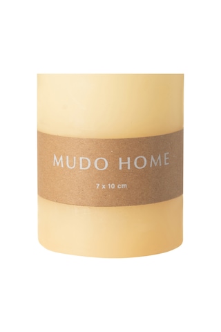 Mudo Home Sütun Mum Krem 7x10cm 696123
