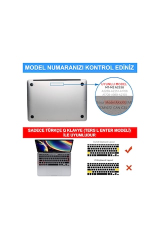 NovStrap Apple Uyumlu MacBook Air M1 Çip A2337 A1932 A2179 13.3" Kılıf Deri Desenli Rubber Mat Kapak
