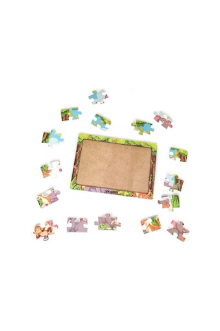 Hayvanlar Alemi 5 - 16 Parça Eğitici Öğretici Ahşap Çocuk Puzzle Yapboz Bebek Çocuk Oyuncak
