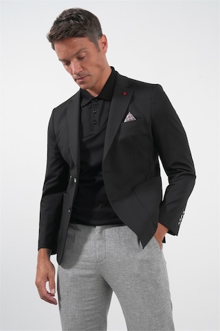 İmza Siyah 6 Drop Slim Fit Pamuklu Ceket 1002260126