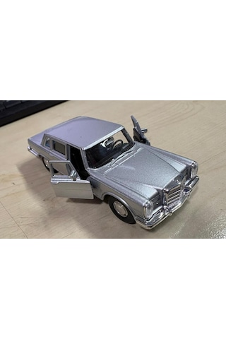 Oyuncak Metal Model Araba 1/36 Çek Bırak Gümüş Gri 1963 Mercedes Benz 600