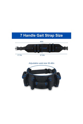 Yifomall Yaşlılar İçin Rehabilitasyon Yardımcı Bel Kemeri, 7 Sponge Kanca İle Çok Açıdan Tutuş, Kalın Dayanıklı Dış Katman, Kayma Önleyici İçi Kıvrımlı Bağ, Hızlı Bağlanıp Çıkar, Yürüyüşe Kolay Destek