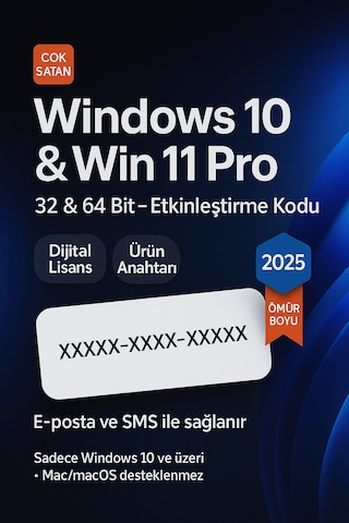 Mıcrosoft Windows 10 Pro Lisans Anahtarı
