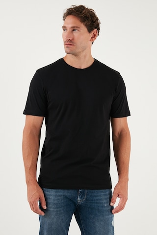 Buratti Pamuklu Regular Fit Bisiklet Yaka Erkek T Shirt 59020204 Siyah