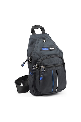 İmaks Küçük Boy Çokgözlü Günlük Çapraz Göğüs El Ve Omuz Çantası Unisex Body Bag Siyah 955 Siyah - Mavi