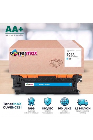 Hp 504a Ce251a Mavi Uyumlu Toner Aa Plus / Color Laserjet Cp3525 / Cm3530