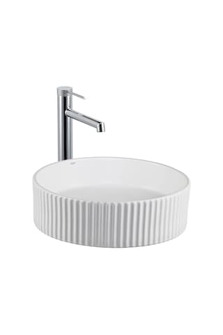 Lena - Tezgah Üstü Mat Beyaz Lavabo - E-w1001mb- Beyaz