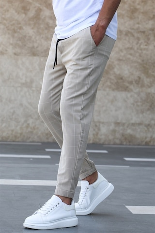 Madmext Madmext Ekoseli Bej Jogger Mad4081-bej Bej