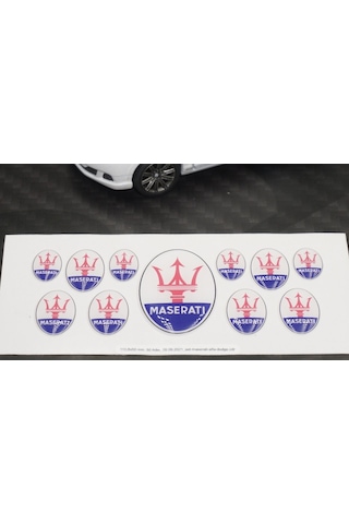 Maserati Logo 3M 3D Damla Silikon Torpido Bagaj Çamurluk Logo Amb