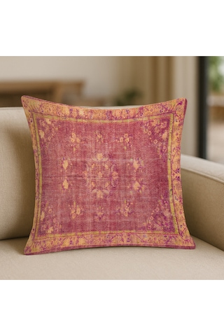 Turkıshrug Kıngdom Vintage Motif Etnik Desenli Baskı Kırlent Kılıfı 43 X 43 Çok Renkli